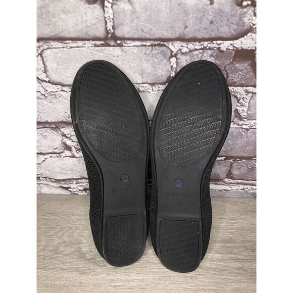 Rothys The Flat Black Knit Fabric Round Toe Ballet Flats Women’s Sz 8.5M US/39EU - Picture 7 of 16